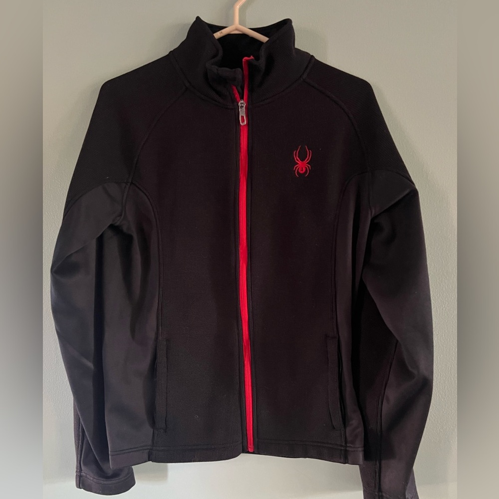 Spyder Black Jacket with Red Accents